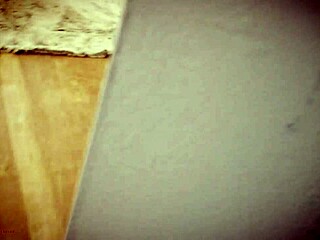 Blonde girlfriend surprised from behind in bathroom