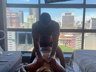 Relaxing with sensual sex and cum on tits from masseur jhonny gab