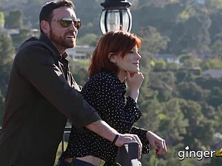 This naughty redhead hooks up with a stranger for intense drilling