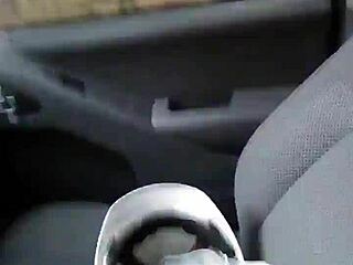 Detailed scene of sucking big black cock before heading to work