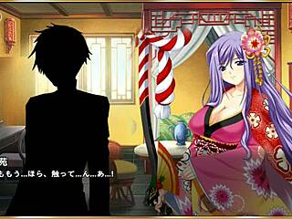 Japanese hentai scene with erotic Koihime Musou characters in sexy costumes.