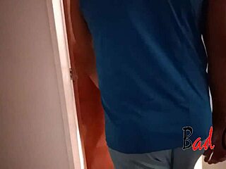 quick sex with blonde stepdaughter showing off big ass in new lingerie