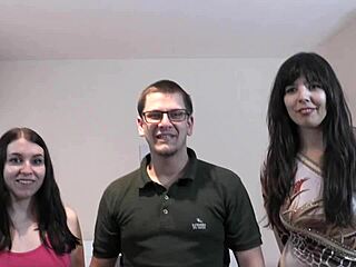 Sharing husband among girlfriends brings intense emotions in this german threesome with blowjob and deepthroat