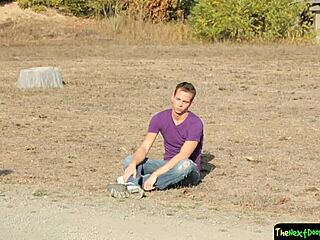 Teen twinks experience their first time with analsex and rimming in this close-up reality scene