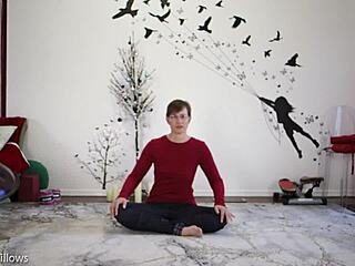 Yoga Lesson with Russian Instructor and Mature Participants