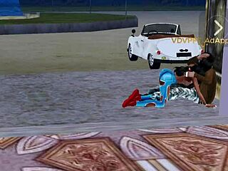 in the greystone mansion, they get frisky with rough ass play.