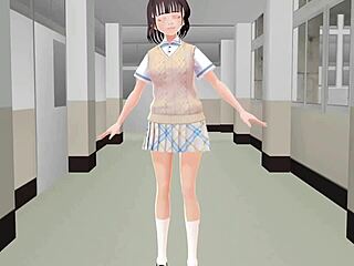 A Asian girl explores her sexuality for the first time with Panchera in this dirty Hentai animation