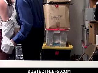 Teen Agrees to Fuck Mall Cop for Shoplifting!