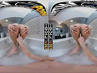 feeling relaxed in bubble bath with curvy latina serena santos