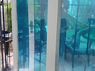 i filmed my cuckold neighbor watching his latina wife get her big ass fucked by huge penises, it's so hot!!