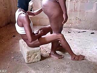 wife caught banging with hairy bush outdoors so wet