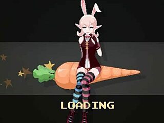 Hornet monster girl trapped by lesbian purple slime girl in hentai game?