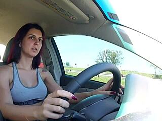 Naked big tits flash in front of the arena!