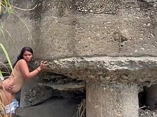 i went to the river for a wild cowgirl ride on a monster cock with big ass latina amateurs