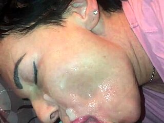 wife in stockings enjoys an intimate creampie moment