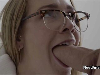 Hottie in Stockings, How’s That Big White Cock Taste?