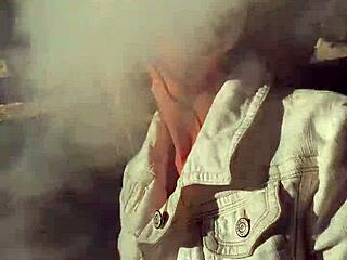 hot teen babe nikole nash says, squirt for me during public art session