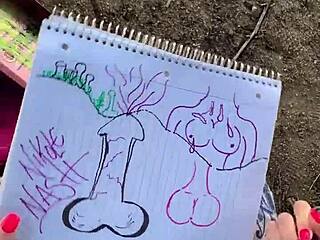 hot teen babe nikole nash says, squirt for me during public art session