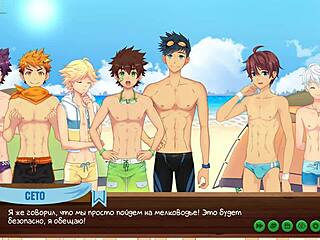 Game Friends Camp: Natsumi Drills Kentaro with Russian Voice