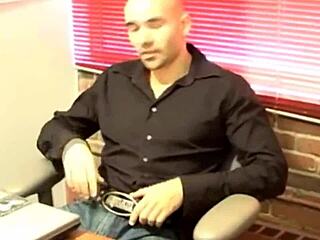 horny secretary gets fucked nude at the office, naked and intense.