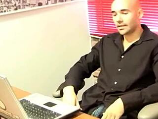 horny secretary gets fucked nude at the office, naked and intense.