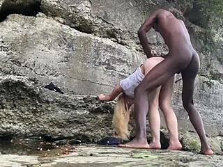 yo, check bigdaddykj and his interracial babe banging on a hike!