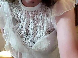 Brunette Model Shows Off New Panties Excitingly!