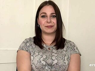 Emma Masturbates for Camera with Shaved Pussy and Big Natural Tits