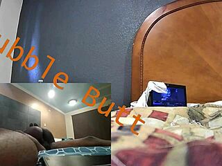 ghetto xxx - thick ebony milf pisses hard in wild hood scene