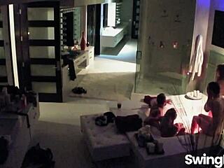 Freckles redhead joins sensual orgy party