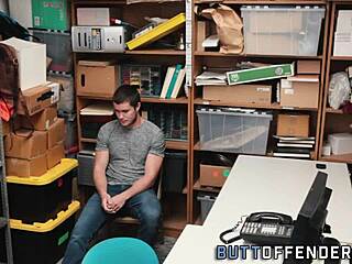 Gay Shoplifter Caught In Underwear Masturbation Scene