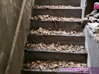 i get caught in public sex with skinny german girlfriend in pov