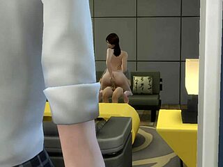 innocent stepdaughter catches stepparents having sex on sofa, joins in hardcore fucking