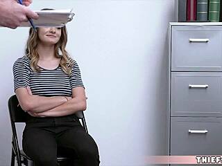 pretty shoplifter gets bent over for rough doggystyle after stealing