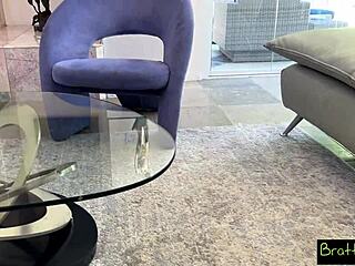 Kimmy Kimm Seduces Stepbro With Shaved Pussy And Small Tits