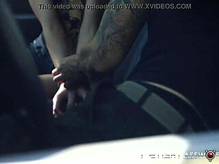 18yo beauty faye gets tied up in the car for rough doggystyle and cum