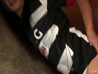 Ladyboy Aum takes bareback and creampie!