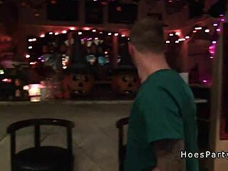 Hot amateurs fucking at halloween party