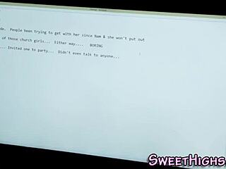 Blonde Teen in Uniform Gets Cumshot from Glasses-Wearing Teacher