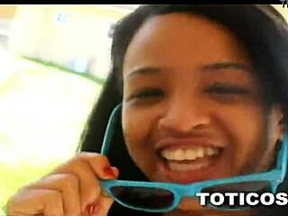 two teen dominican babes tag team horny black guy