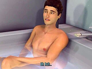 minisodes of a blonde milf getting wet in bath titty play