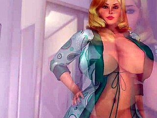 minisodes of a blonde milf getting wet in bath titty play