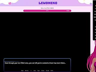 Vtuber Lewdneko plays Harem Hotel part 14 with feet and BDSM