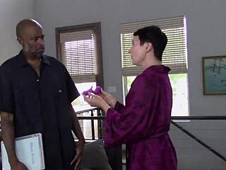 Milf Teases Before Taking a Big Black Monster Cock Hard.