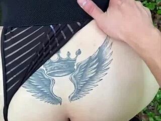 The hike in the forest ended with fucking