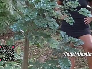 Big ass prostitute in forest gets cumshot in mouth