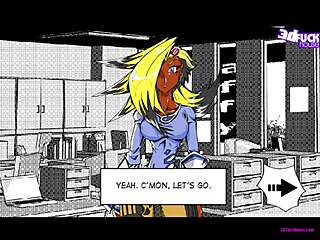 i-i fucked the futanari ladyboy's monster cock in the threesome game