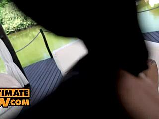 Pov outdoor sex reunion with footjob babe Veronica Leal is hot