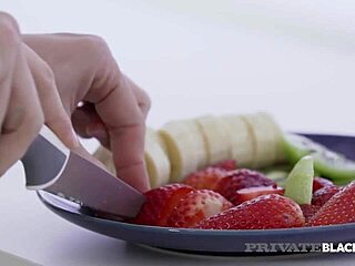 blue-eyed brunette handles big black cock! 😍