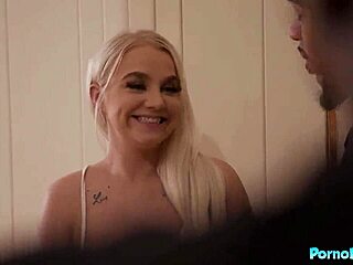 Busty stripper Bella Jane bangs a threesome with three big dolled up men